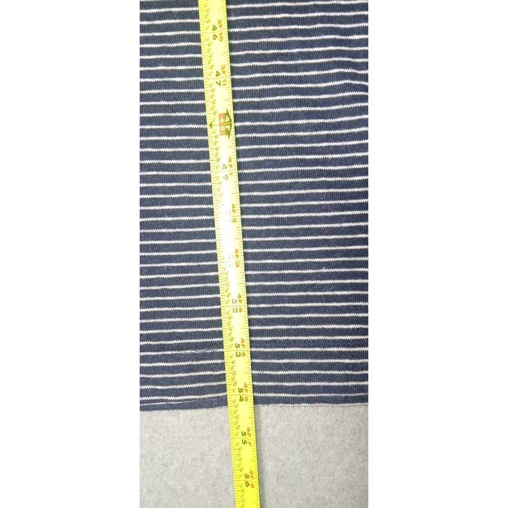 Old Navy Linen Blend Maxi Tshirt Dress XXL Navy Blue Stripes Coastal Nautical - Picture 8 of 11
